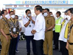 Pj Bupati Bekasi Dampingi Presiden Jokowi Resmikan Jalan Tol Cibitung-Cilincing