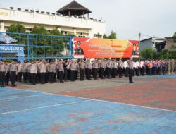 Polres Metro Bekasi Menggelar Apel Keselamatan Jaya 2023