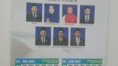 Salah Cetak Kalender Pas di Partai Nasdem, Waduh!!, Ada Apa Dengan Sekretariat Dewan